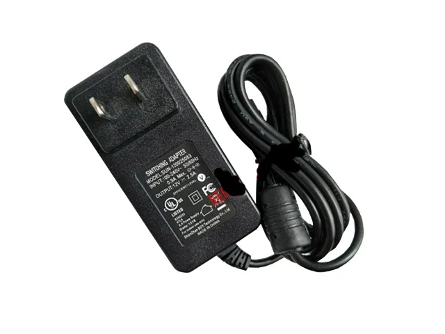 Power Adapter 12V 2.5A, Barrel 5.5/2.1mm, US 2-Pin Plug, SUN-1200250B3