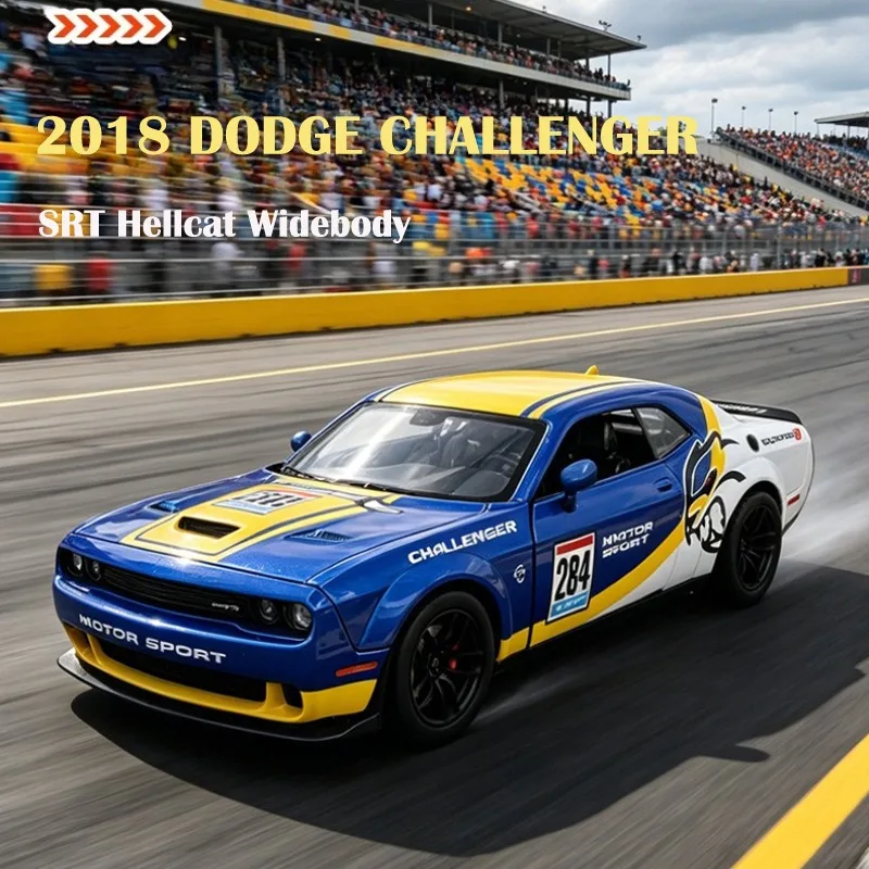 

CCA Simualtion 1/24 2018 Dodge Challenger SRT Hellcat Widebody Alloy Simulation Racing Car Model Collection Miniature Ornament