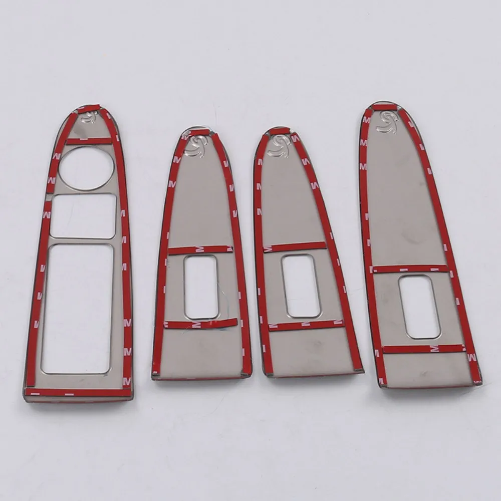 4 PCS Stainless Steel Car Inner Door Window Switch Panel Cover Trim Decoration Accessories For Kia Sportage R 2010-2014 2015