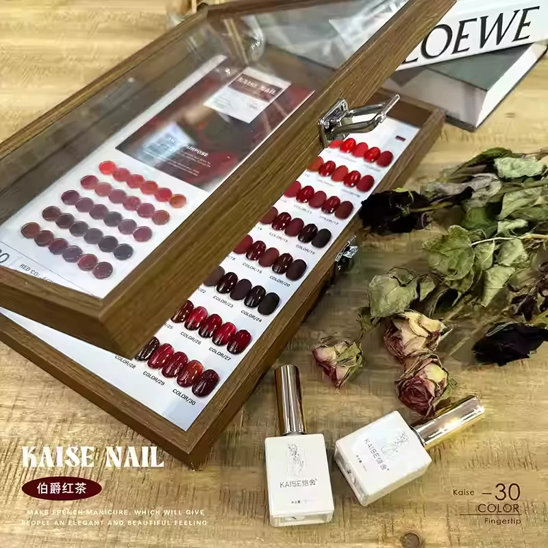 KAISE Red series 30 colors Nail gel set 2024 New Professional Hot sale Fashion Nail art Non-toxic UV gel Nail salon Wholesale