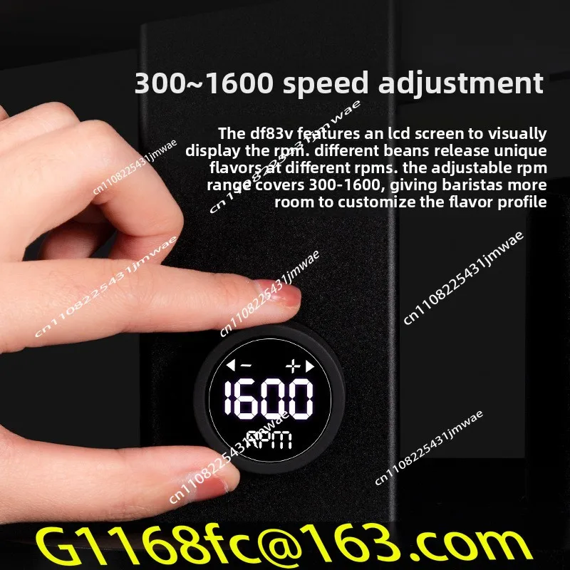 DF83V Variable Speed Single Dose Coffee (Black)