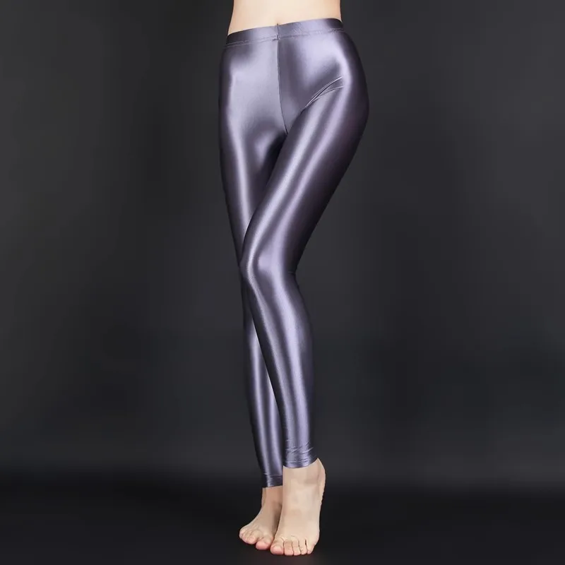 STAGE Performance น้ํามันเงากางเกงขายาวยืดหยุ่นสูงกางเกงดินสอผอมผู้หญิงออกกําลังกายฟิตเนสโยคะชุดชั้นใน Shaping Pantyhose