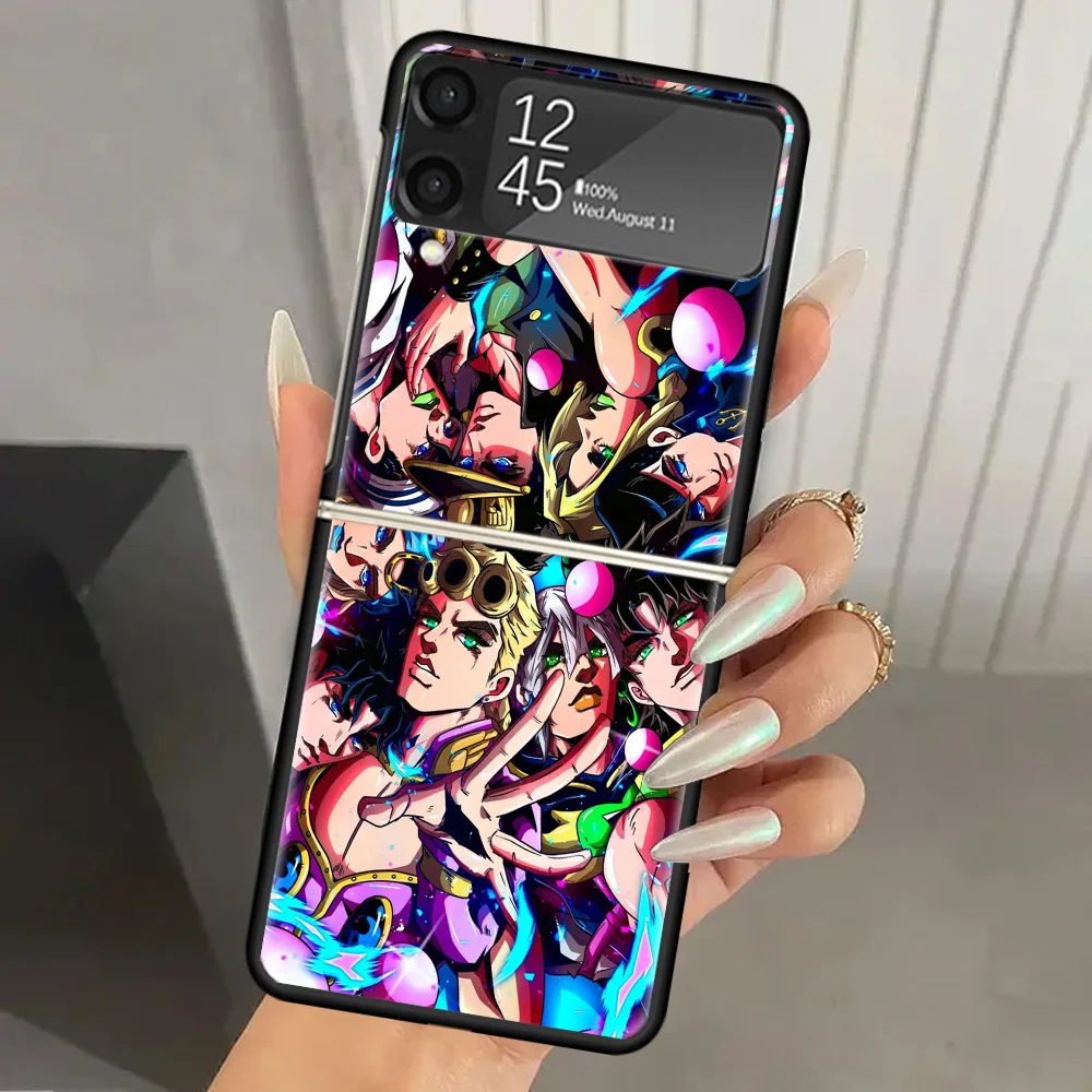 JoJo's Bizarre Adventure Hot Anime Hard PC Back Phone Case for Samsung Galaxy ZFlip 6 5 Z Flip 4 ZFlip6 Z Flip6 5G ZFlip4 Flip3