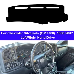 For Chevrolet Silverado (GMT800) 1500 2500 3500 1998-2007 Car Inner Dashboard Cover DashMat Carpet Rug Anti-UV Sun-Shade
