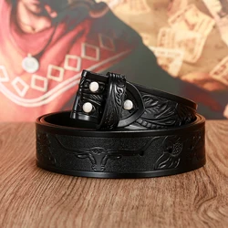 Corium Western denim print replacement leather pattern belt men & women same style For Gift
