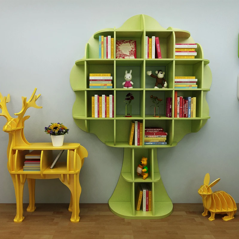 Creative Stitching Tree Bookshelf Kindergarten Children Picture Book Shelf