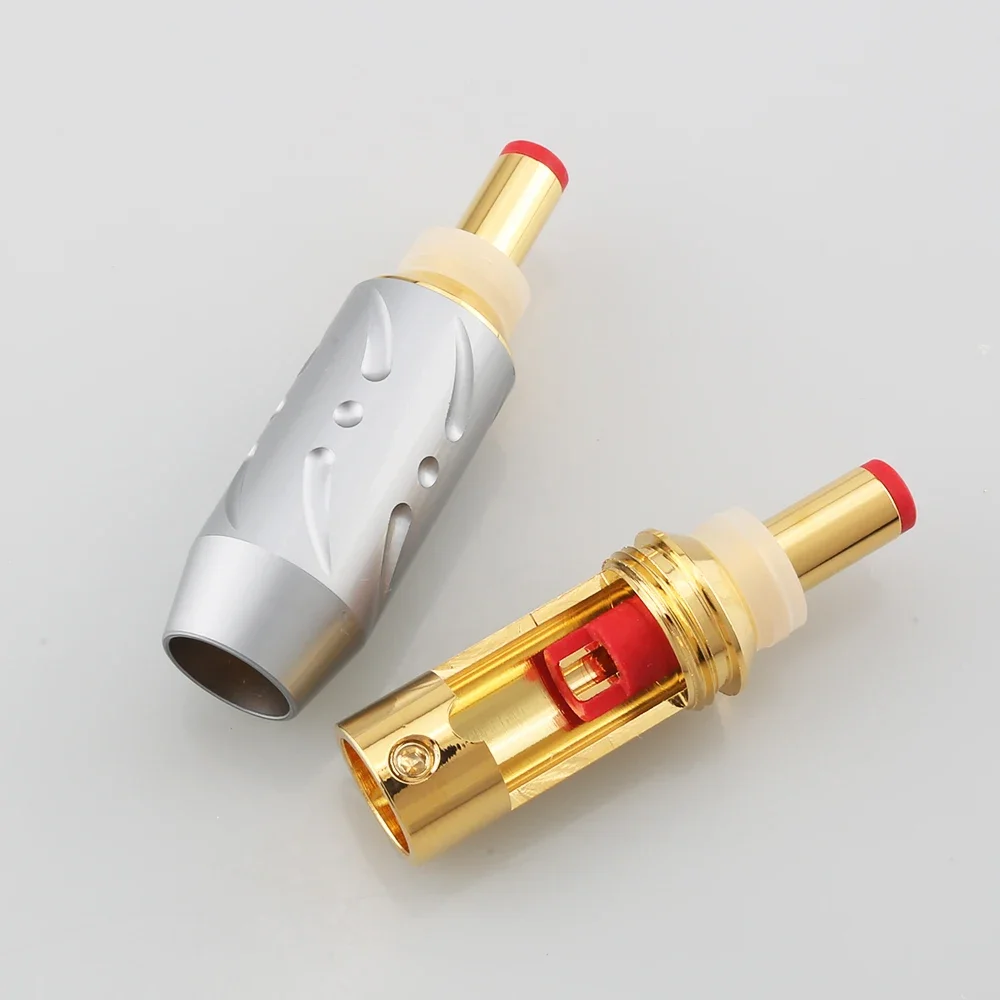 Viborg DC21G Gold Plated DC-2.1G Connector Jack Ø8mm High-Quality Audiophile DC Cable Plugs