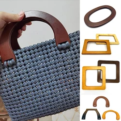 Poignée de sac en bois rectangle rond en forme de D, anneau en métal, sac à main de remplacement Foy, sac à main bricolage, bagages, sacs à main décroissants, accessoires
