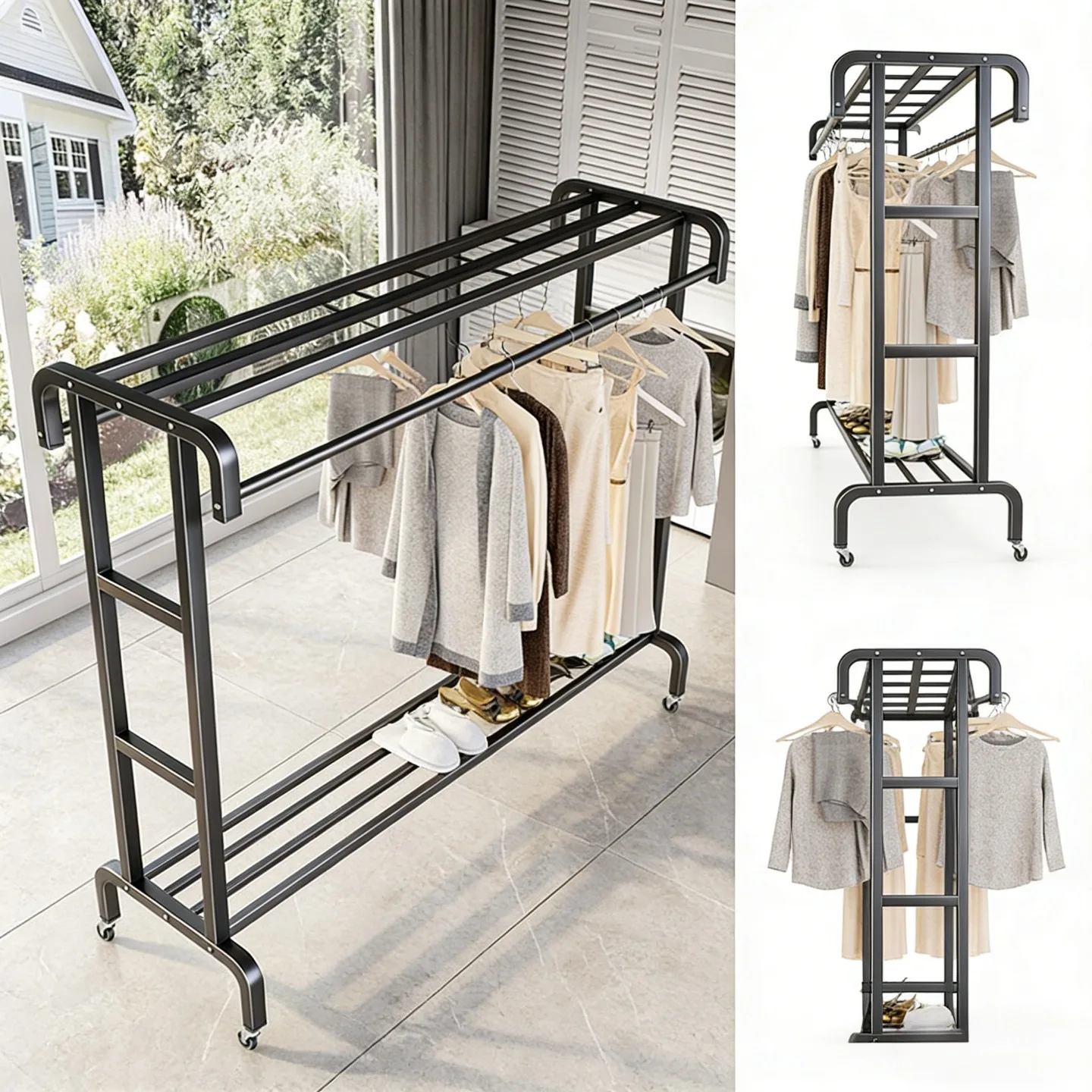indoor-floor-mounted-clothes-drying-rack-balcony-bedroom-portable-clothes-hanger-storage-organizer-no-brand-chinese-made