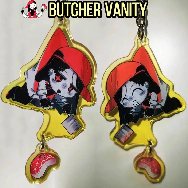 أنيمي يي شي جزار الغرور تأثيري المفاتيح الاكريليك قلادة كيرينغ الوجهين مفتاح سلسلة حقيبة الملحقات تجهيزات حفلة الهالوين