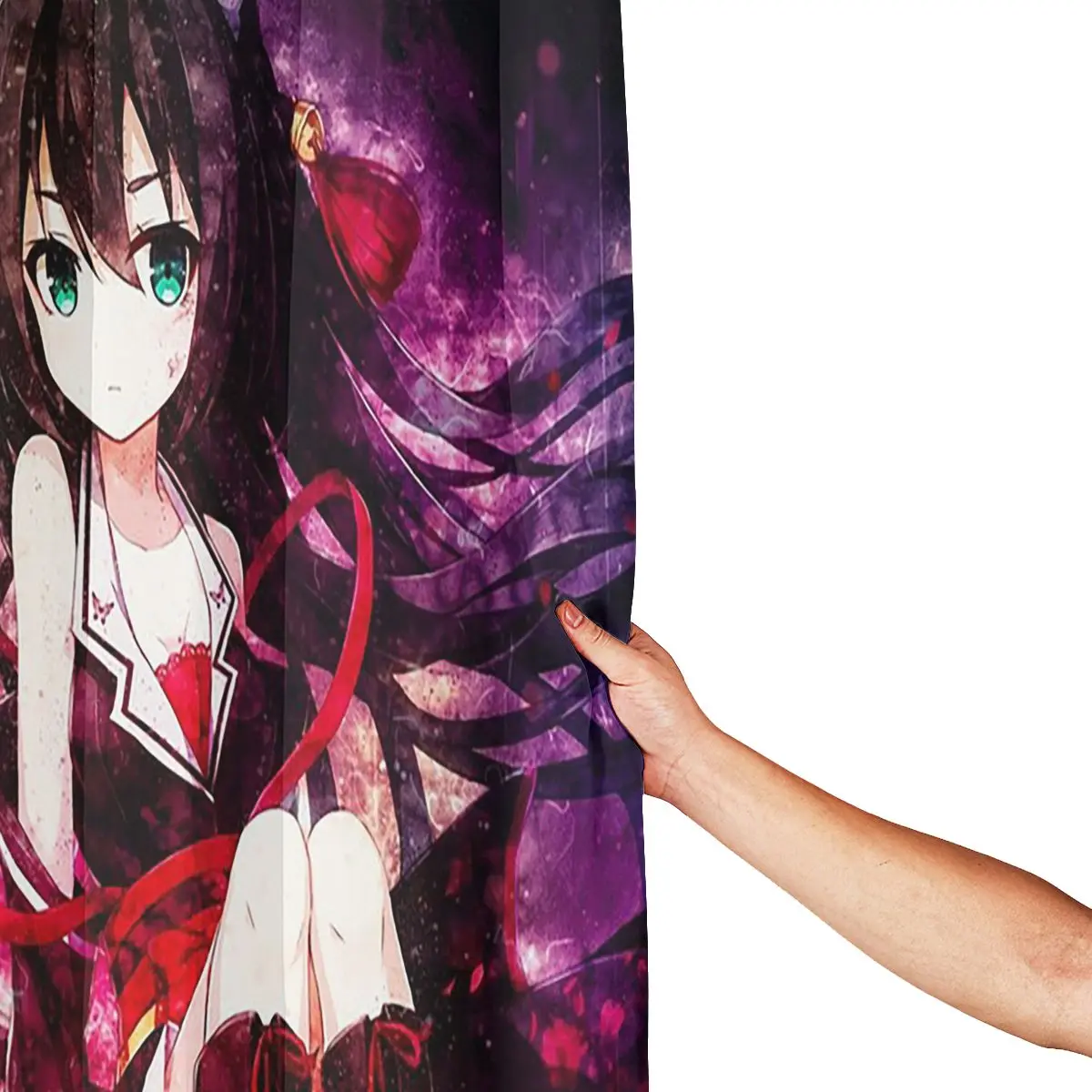 Fiery Determination Of Akame Akame Ga Kill Anime Warrior Spirit Shower Curtain Bathroom Waterproof Bath Curtains with Hooks