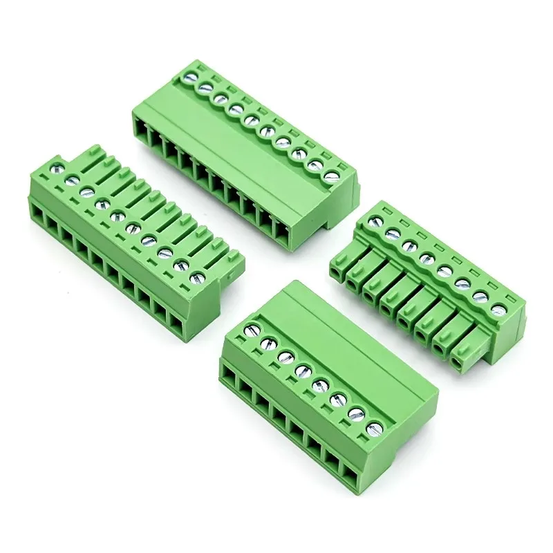 5PCS 15EDGK 2P 3P 4P 5P 6P 7P 8Pin PCB Screw Terminal Block Male Female Connector 3.51/3.81MM Plug-in Type For 28 to 16AWG Cable
