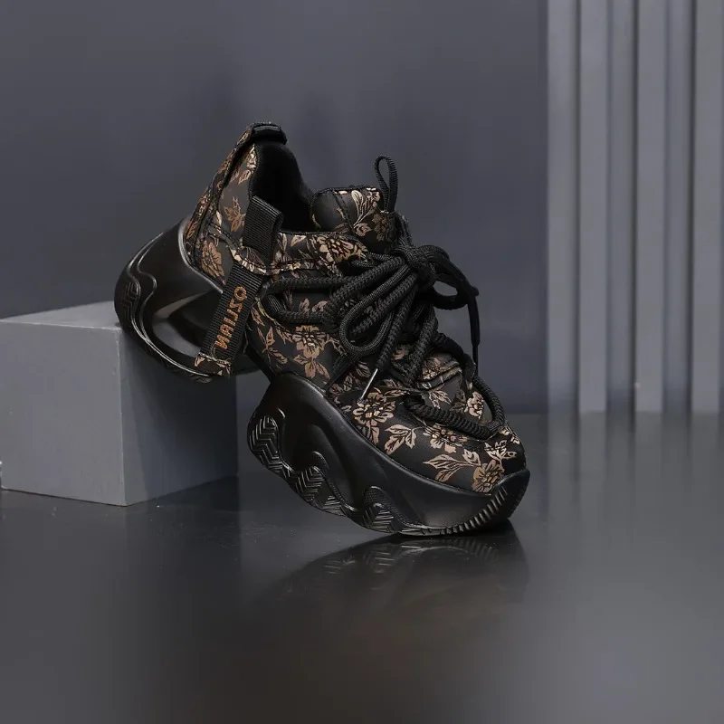 Fashion Shiny Ladies Shoes Sneakers Women Trend 2024 New Spring Platform Lace Up Rhinestone Women Casual Shoes sneakers