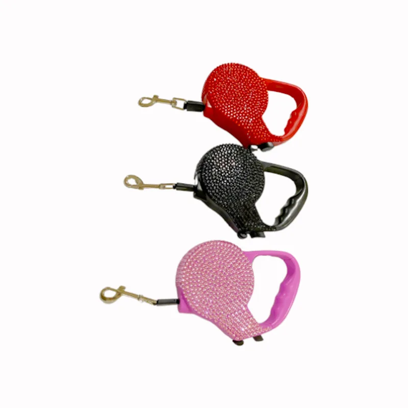 Mini Diamond Pet Towing Rope Dog Garbage Bag Dispenser Cat Catcher Pet Cleaning Supplies Automatic Retractable Dog Walking Rope