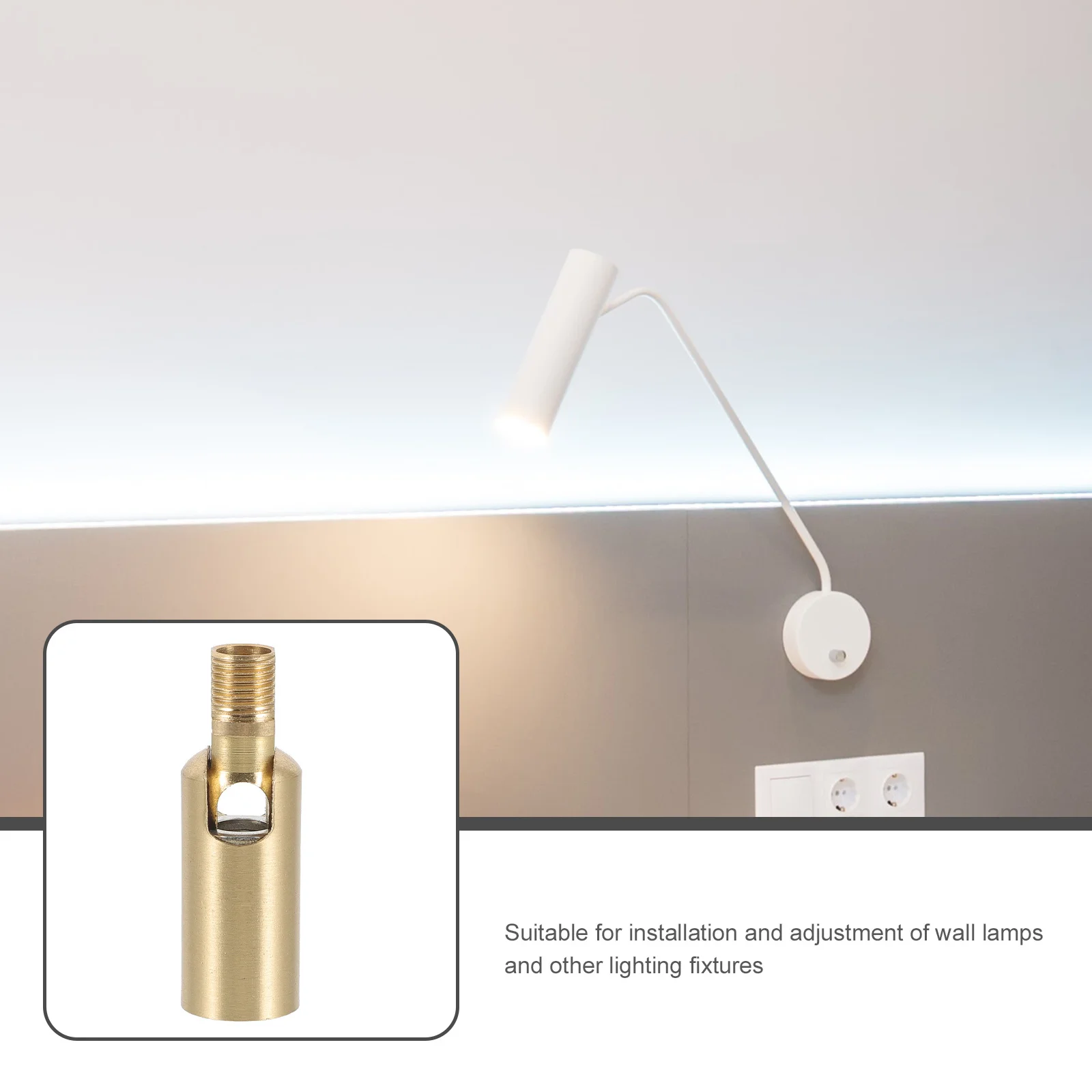 

Pure Copper Swivel Head Wall Lamp Adapter 180 Degree Adjustable for Sloped Ceiling Light Installation Pendant Suspension Canopy