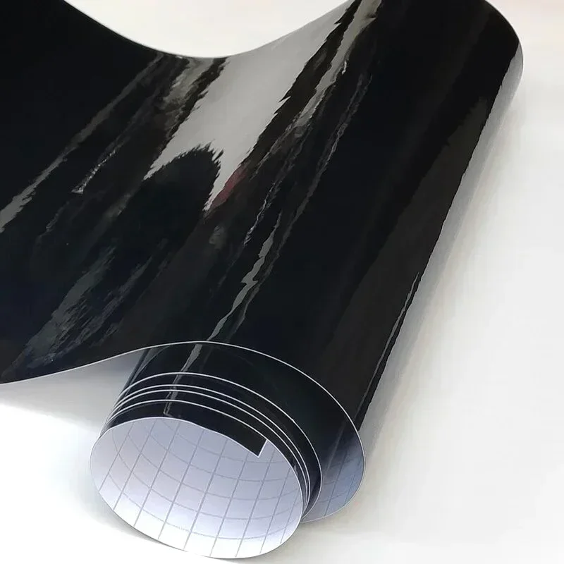 Glossy Black Car Sticker Waterproof Air Release System DIY Auto Motorcycle Body Adhesive Vinyl for Hood