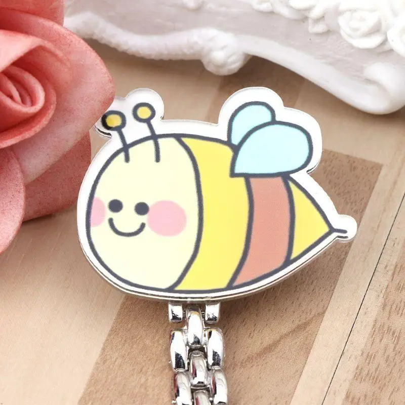 أزياء ممرضة ووتش حديثا طبيب الجيب الساعات الاكريليك الصدر شنق كليب المحمولة