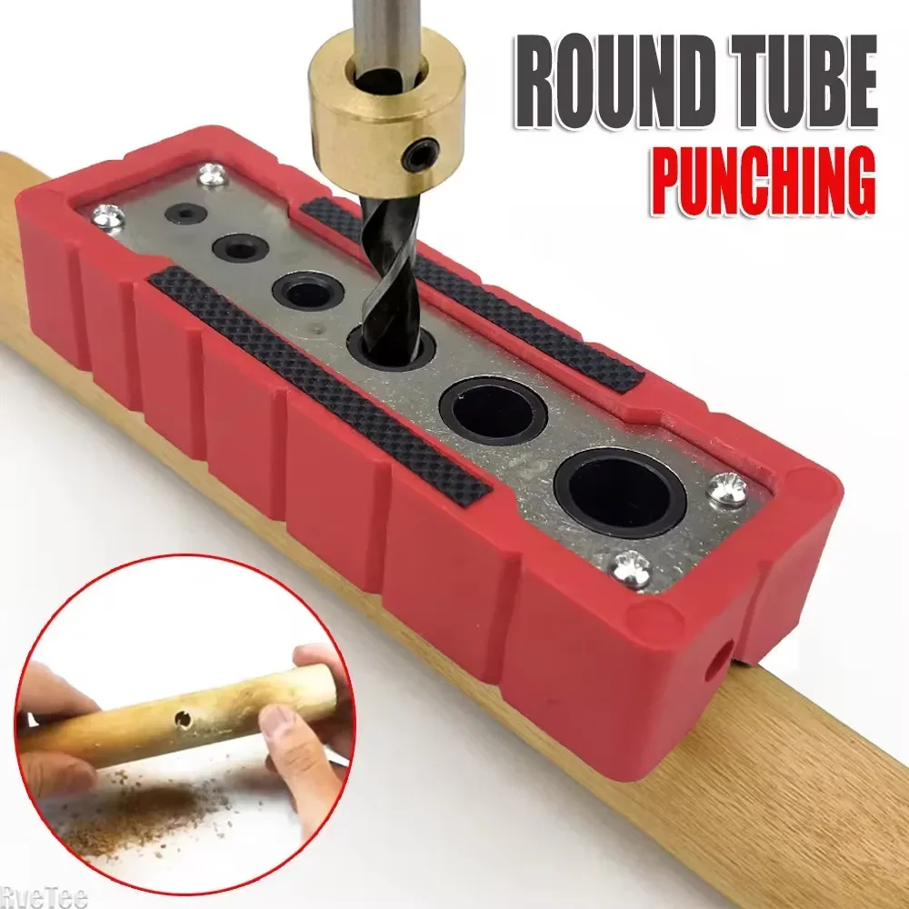 Imagem -02 - Auto-centrado Vertical Pocket Punch Hole Puncher Posicionamento Tool Drilling Guide Woodworking