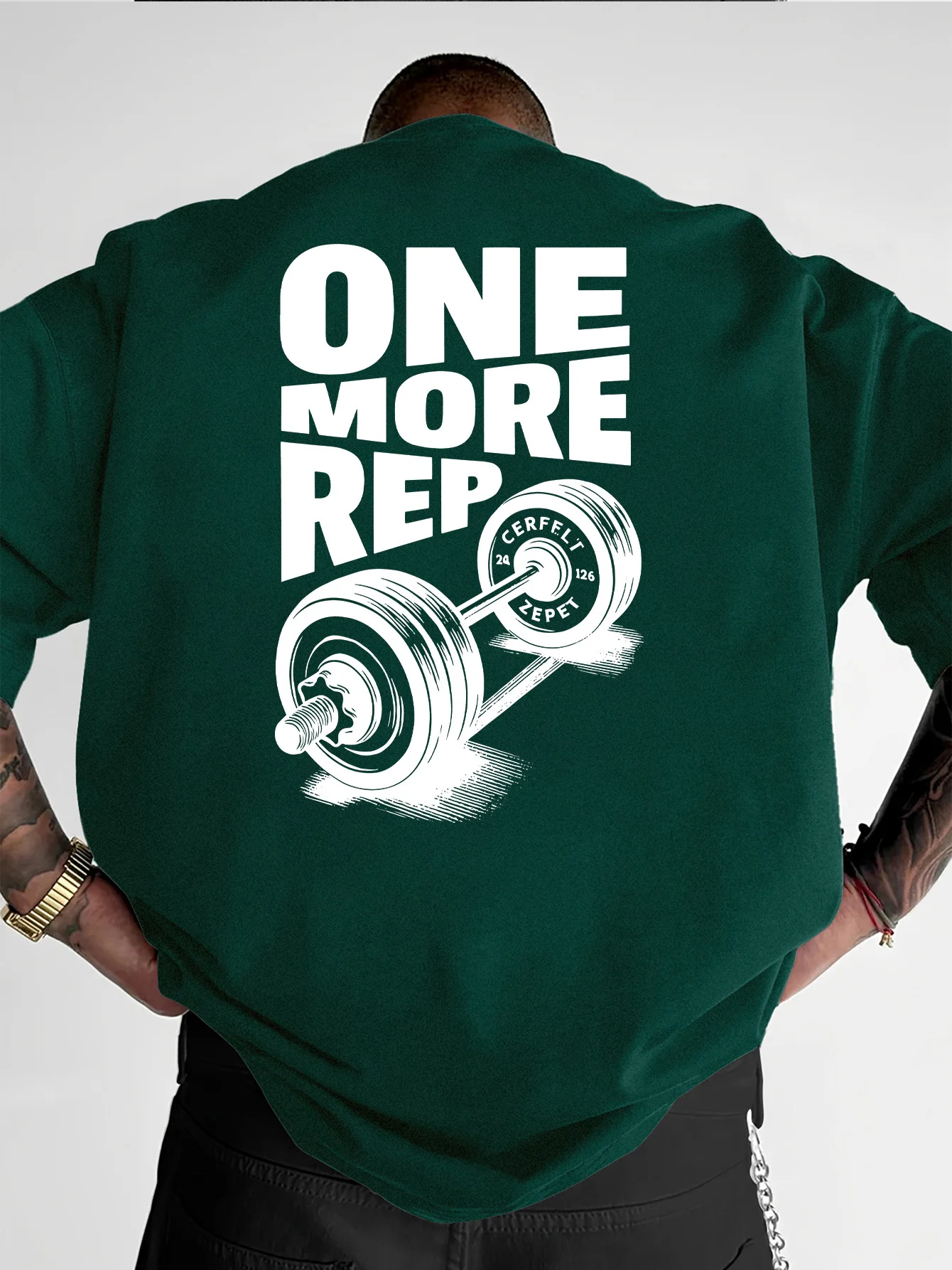 Heren T-shirt Vintage Grappige Gym Workout EEN MEER REP Gewichtheffen Vrouwen Streetwear Katoen Oversized Tees Korte Mouw Losse Top