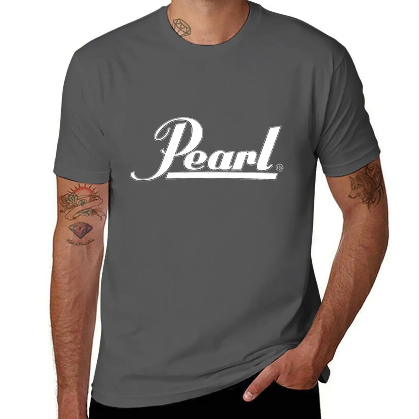 Cymbals Percussion Pearl Music Drumsticks Drum Drums Drummer T-Shirt Plus Size Solid Color T-Shirt