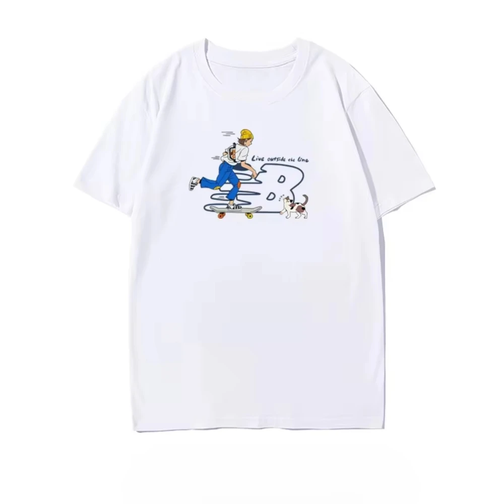 2026 Summer Fashion Trend New Brand Men's and Women's Short Sleeve T-shirt High-end Fashion Brand Cotton Printed T-shirt
