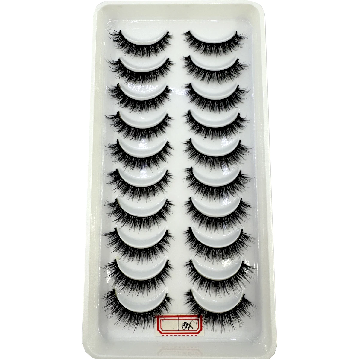 10 คู่ 3D Mink Lashes ธรรมชาติดู Fluffy Cat Eye Wispy Eyelashes Manga Lashes Winged End Eye ยาวปลอมขนตาแต่งหน้า