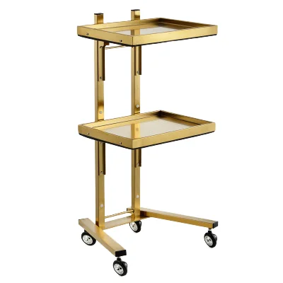 

Salon storage rack Hairdresser stainless steel cutting Small trolley simple barbershop tool cabinet