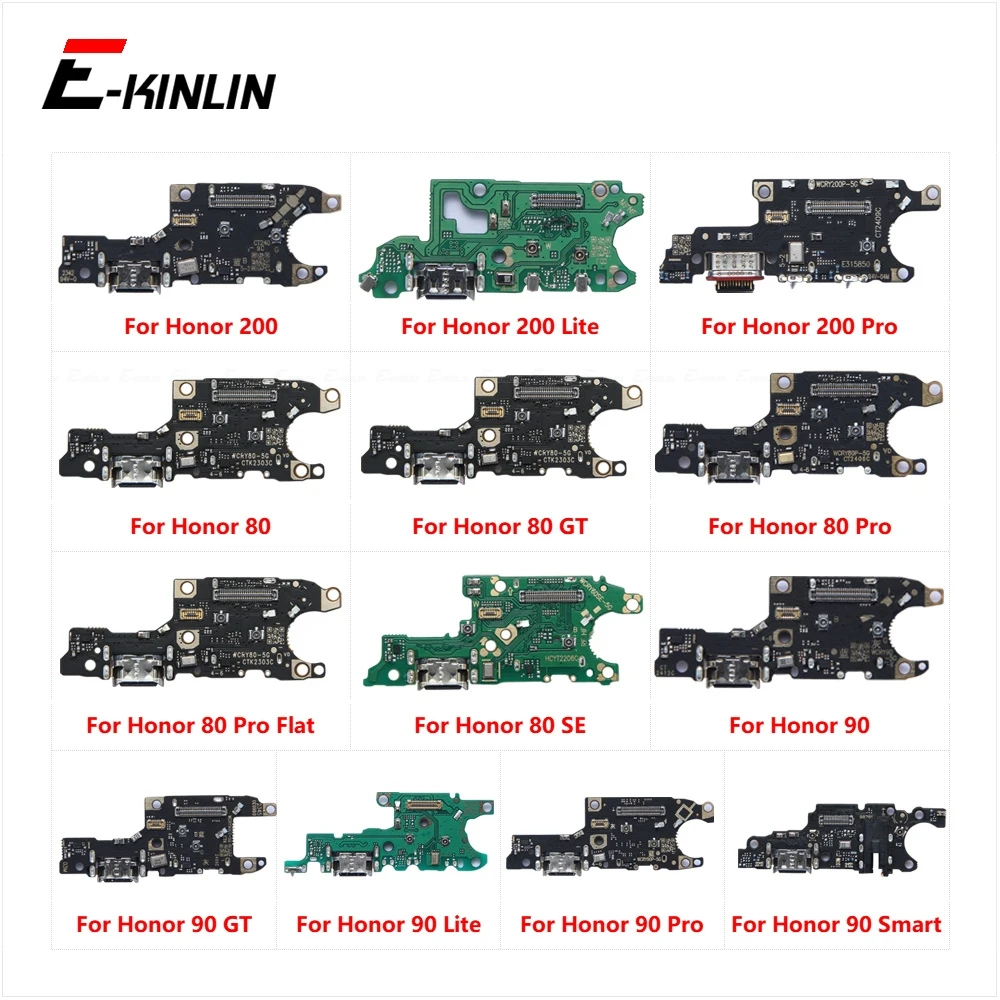 Charger Board Flex Cable For HuaWei Honor 100 200 80 90 Smart Pro Lite GT Flat SE USB Charging Dock Port Repair Parts