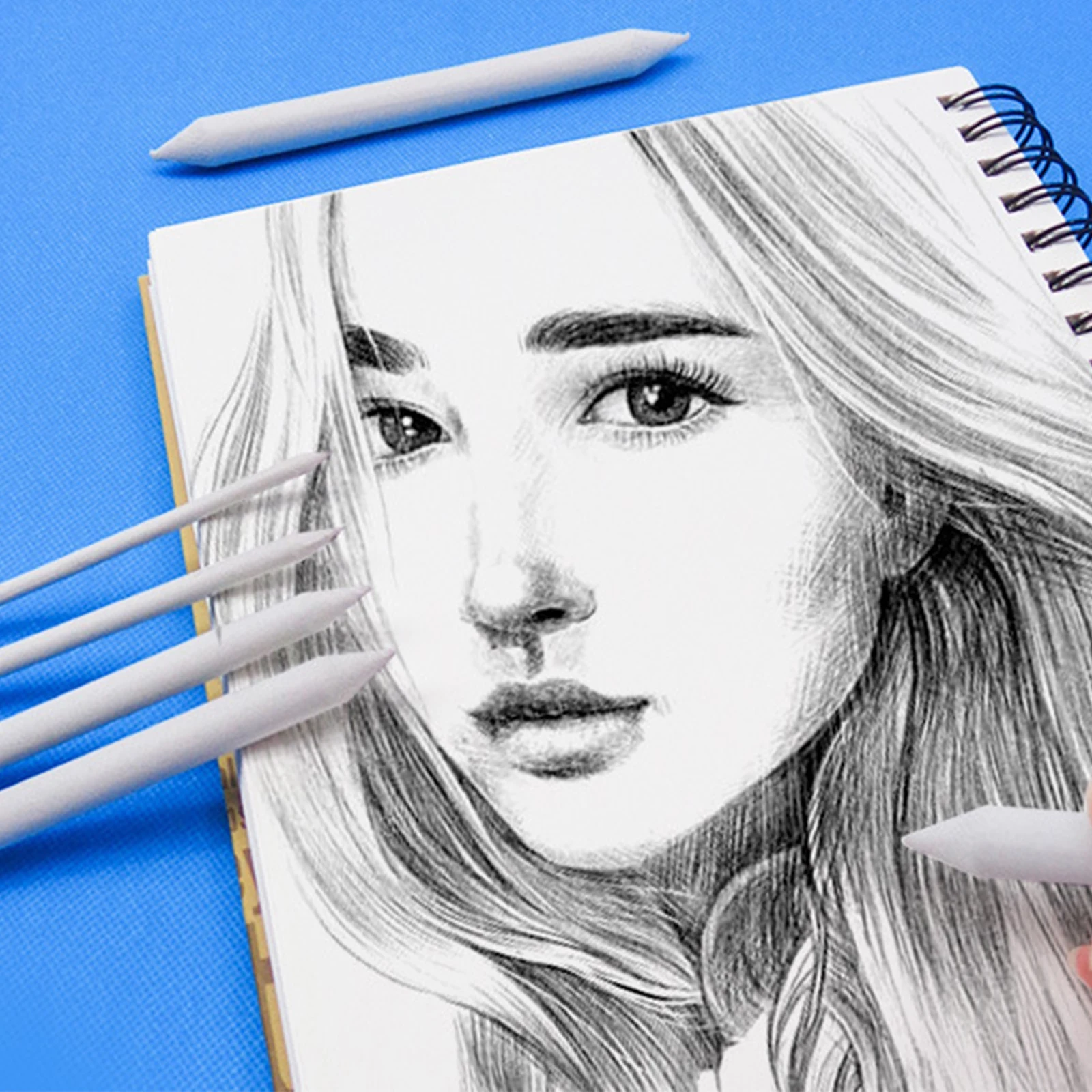 3/6/12PCS Profession Sketch Paper Eraser Pens Blending Stump Art Sketches with Eraser Pens for Painting and Smearing Pen Student