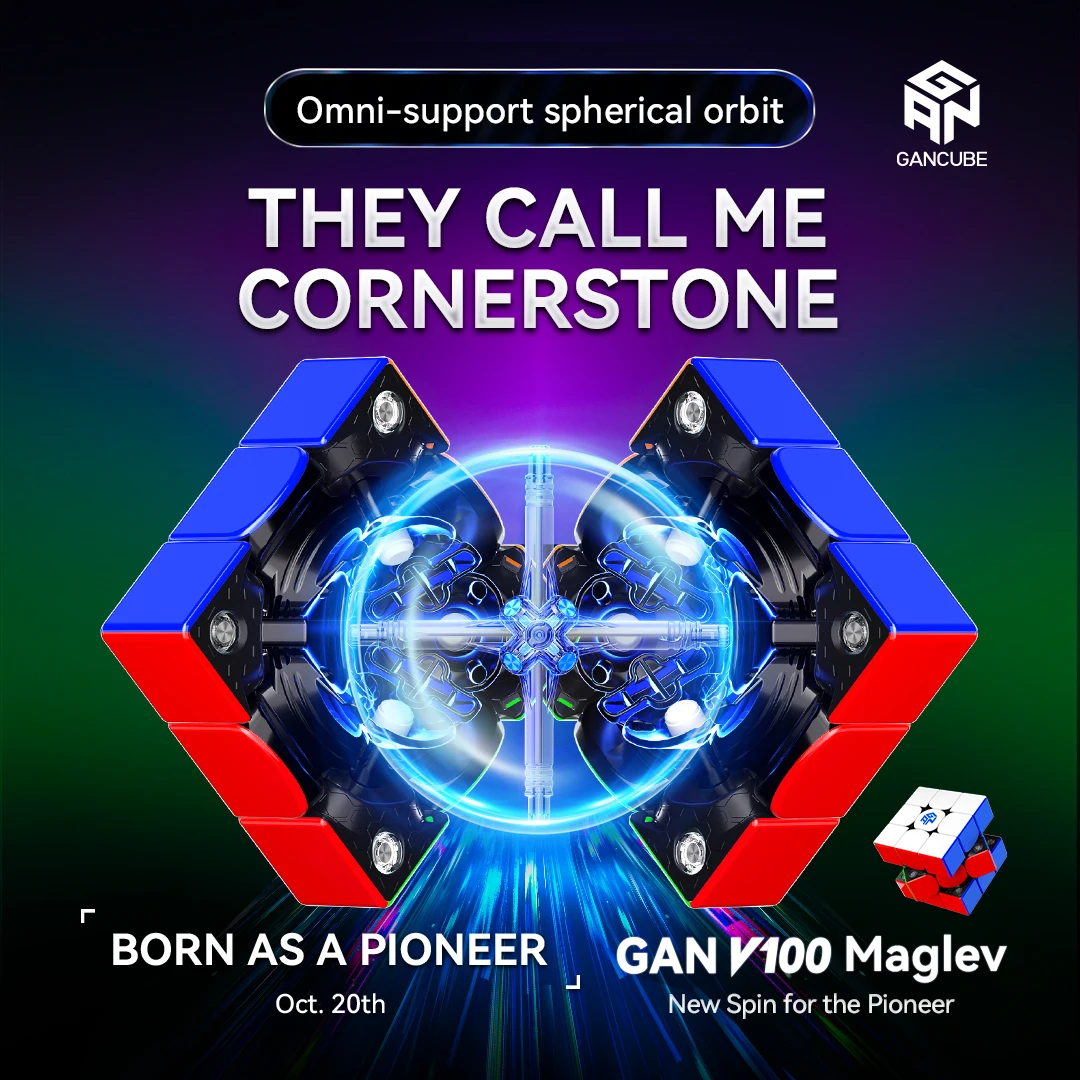 Gan 3x3 cubo v100 maglev uv magnético cubo de velocidade mágica stickerless profissional suave gan v100 cubo mágico quebra-cabeça para crianças