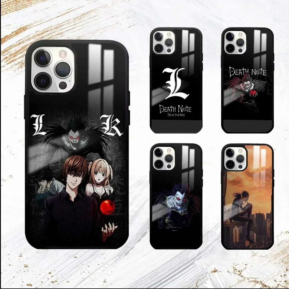 Anime Death Note Phone Case For iPhone 16 15 14 13 12 11 Pro Max Plus Mini PC Fashion mirror phone case