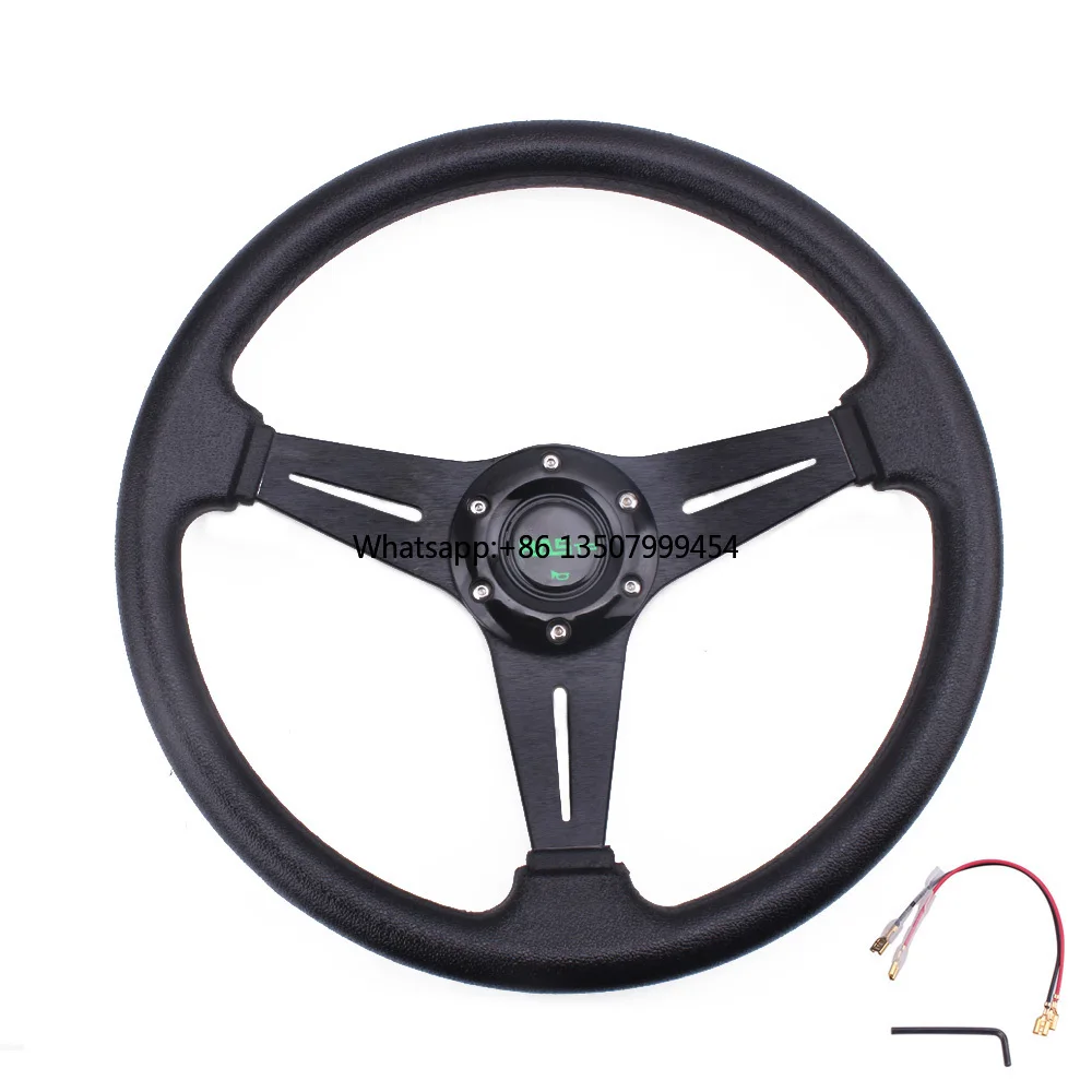 

Xuzhong Car Steering Wheels Aluminum PU Sport Steering Wheels Factory Hot Selling Universal 13inch Gray Blue Black Gold Red