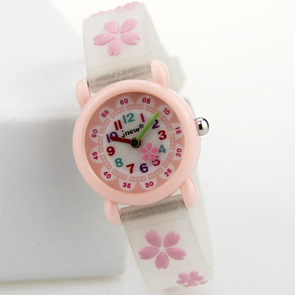

Adorable Watches Cartoon Quartz Wristwatches Material Learning Time Wrist Watches For Children White