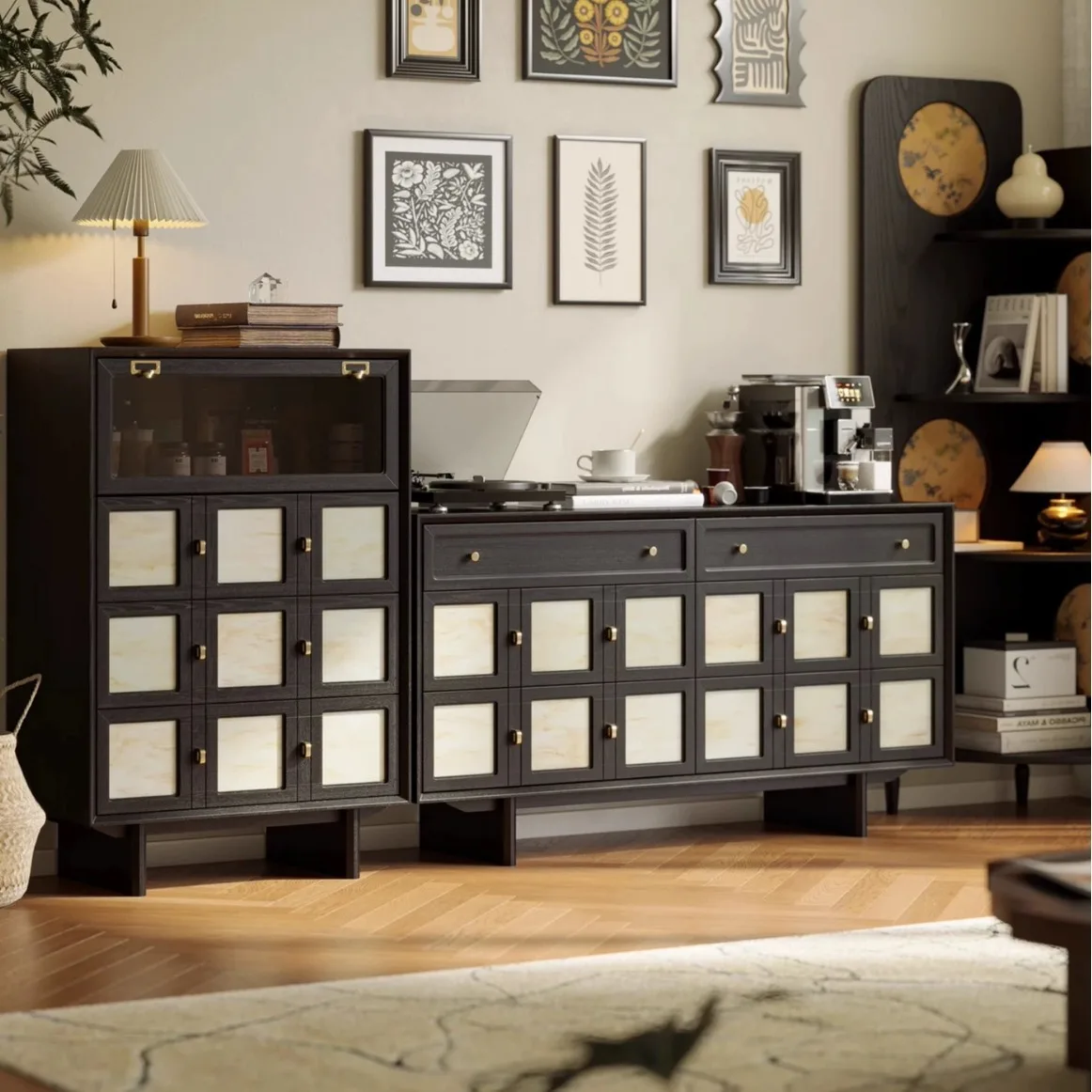 Customizable French retro solid wood six chest bedroom storage