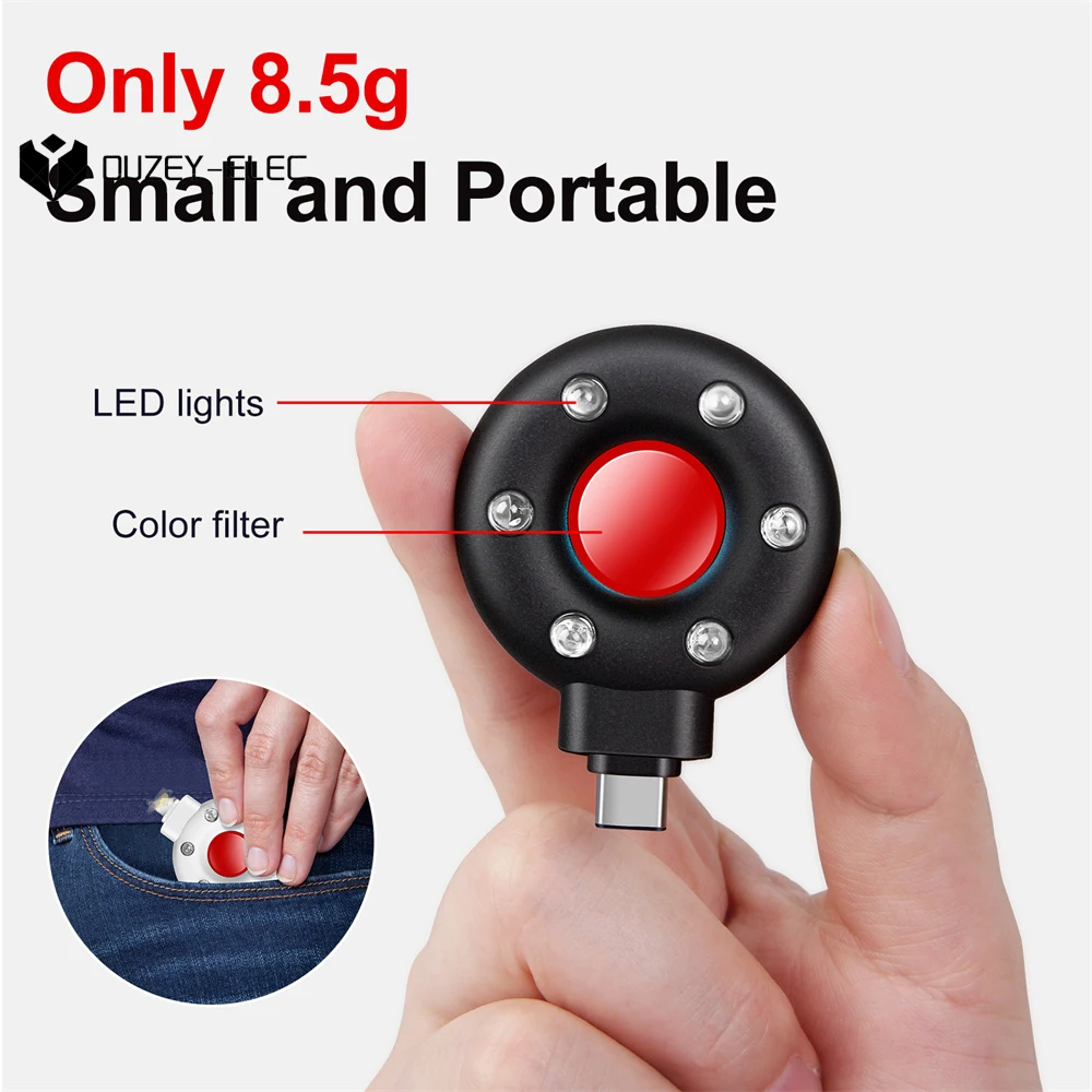 Anti Candid Camera Detector Portable USB Hotel Infrared Anti-surveillance Anti-sneak Shooting Camera Detector for Security Check