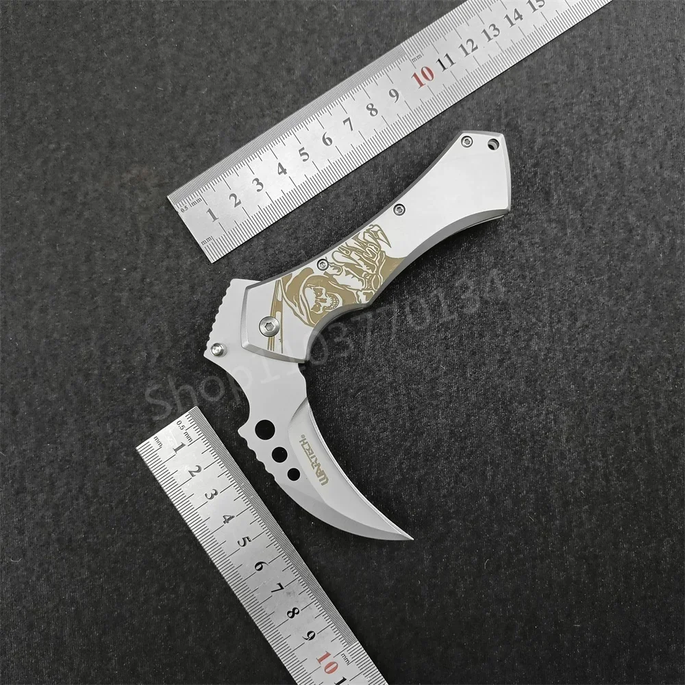 Wartech Scythe Ninja Folding Blade Knife 420 Steel Karambit Knives Outdoor EDC Camping Hunting Survival Camping Hunting Tools