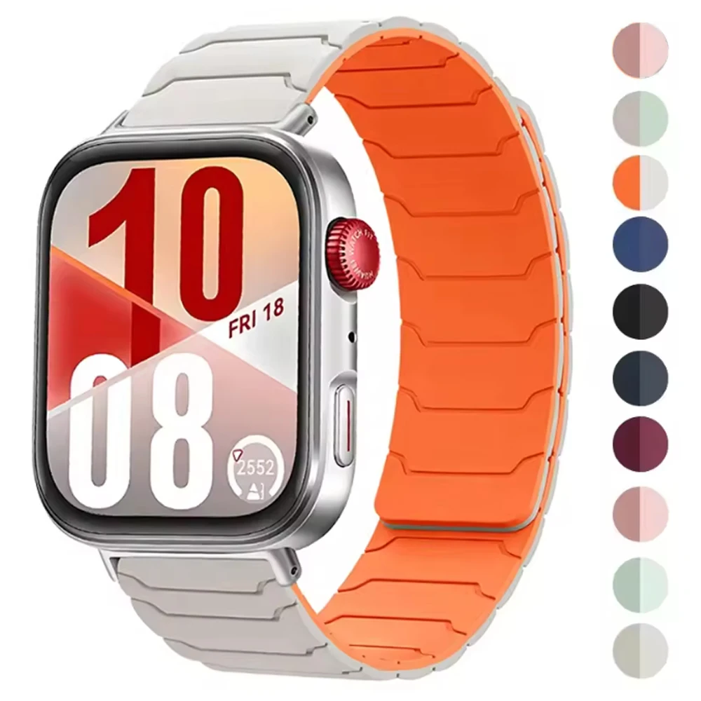 Magnetisches Silikonarmband für Huawei Watch Fit 5/4/3 Sports, komfortabler Ersatz für Huawei Watch Fit 4-5 Pro Zubehör