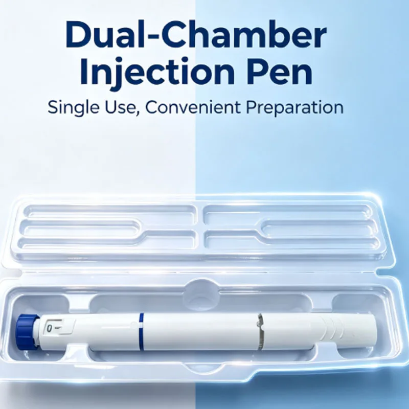 1/3/5 Double‑Chamber Injection Pen  Sterile Rotatable Press Syringe with Visible Window for Accurate Dose Adjustment