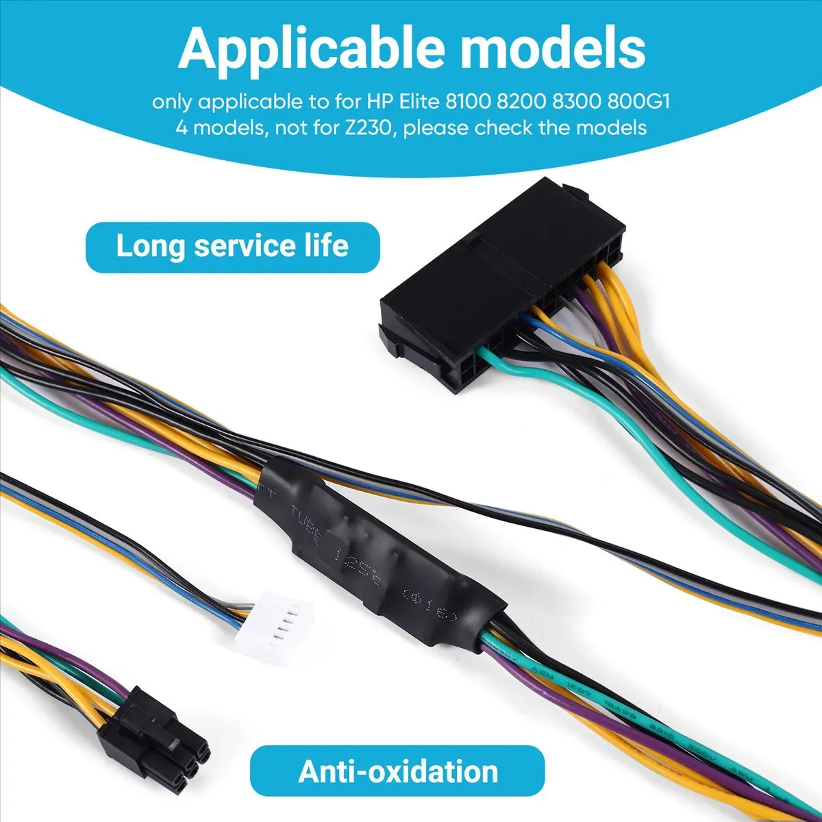 #08I   Adapter,ATX Main 24Pin Female to 6Pin Male 6Pin PCI-E PSU Power Adapter (Photo Color)