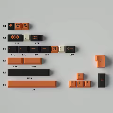 23PCS Supplementary Keycaps Cherry Profile Dye-Sub PBT keycaps Space Bar 6.25U ESC Enter Custom Keycap For Mechanical Keyboard