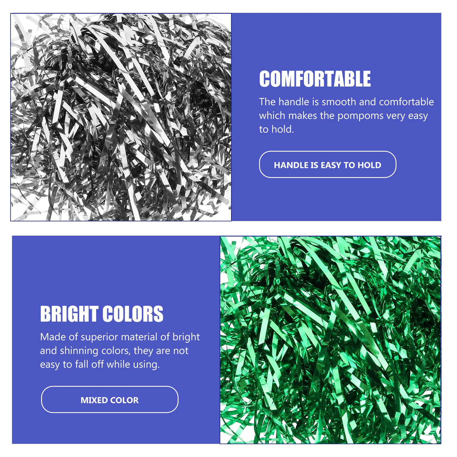 

Набор из 24 ярких и прочных помпонов для чирлидинга, танцев и спортивных мероприятий, реквизит для выступлений