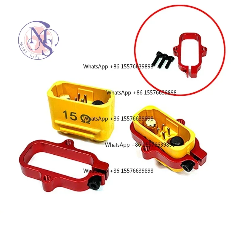 2Pcs Aluminum Alloy AS150U Male Plug Fixed Seat, Anti-Spark Battery Connector for Multi-Rotor Drone