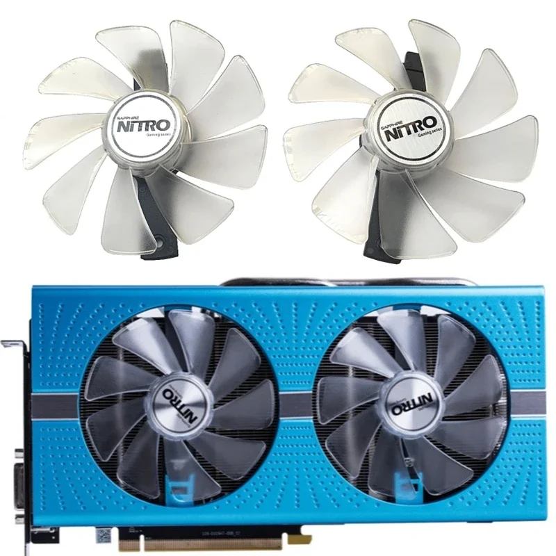 1SET NEW CF1015H12D FD10015M12D RX 590 580 570 480 470 GPU Sapphire Fan，for RX 590 580 570 480 470 NITRO Special Edition Fan