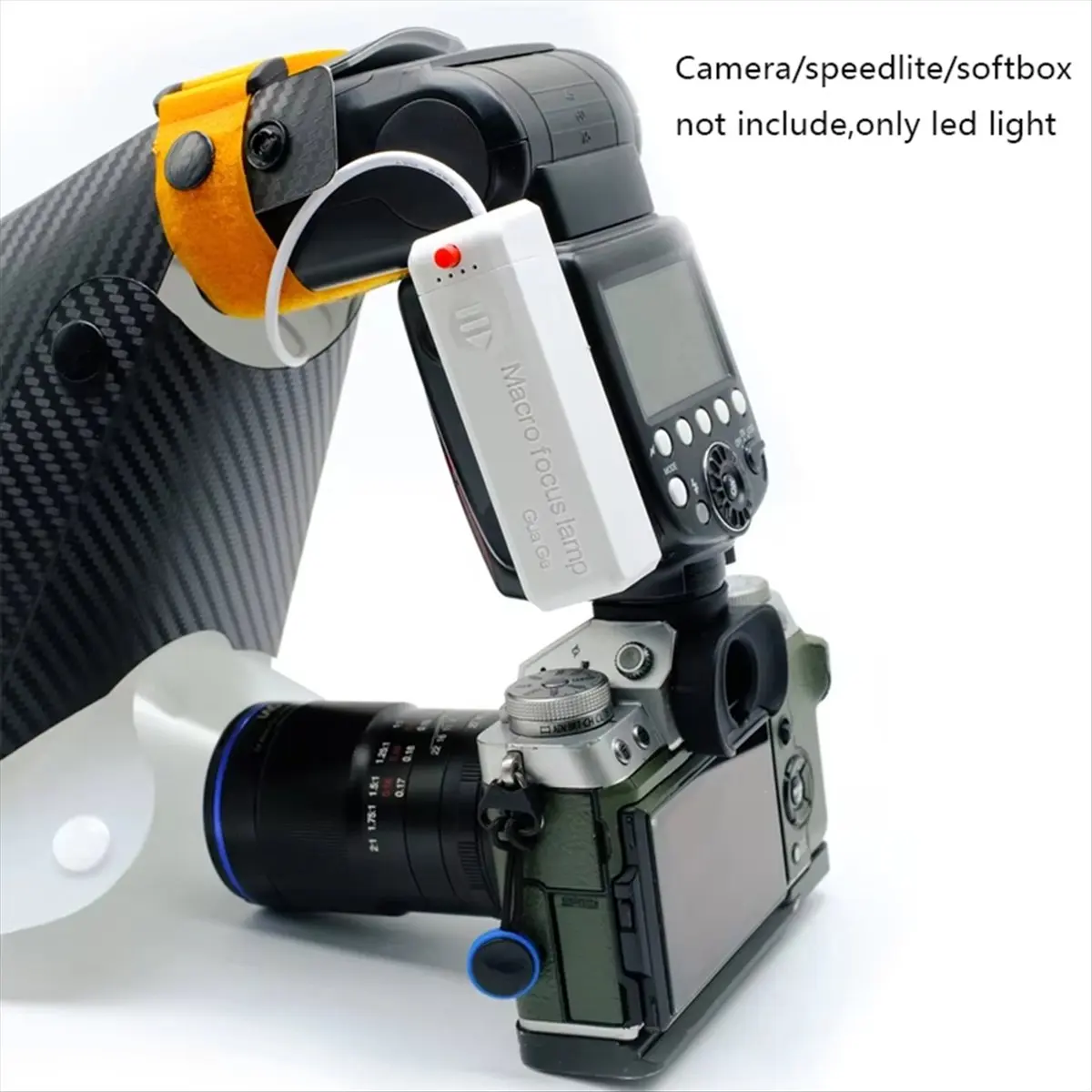 

3WFocus LEDLight for MacroPhotography Speedlight Softbox FlashDiffuser Reflector Snoot LensShooting Enhancements