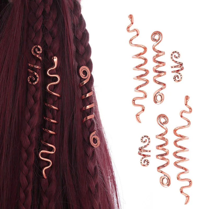 Acessórios para cabelo para trança Dreadlocks Hair Beads Acessórios Clips Anéis Headdress Dreads Hair Charms Jóias Hair Styling Tools