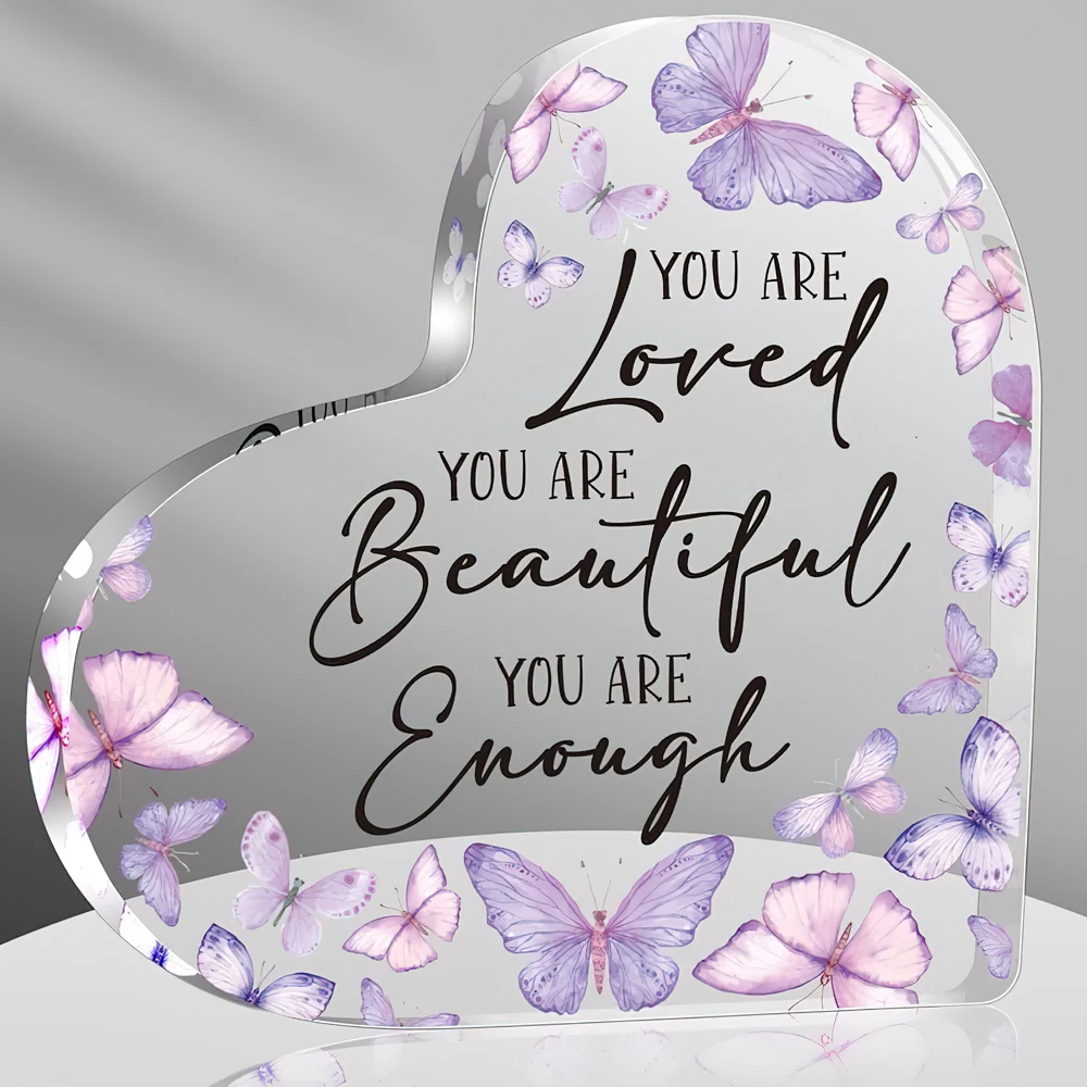 Inspirational Butterfly Gifts for Women, Christian Gifts for Women, Butterfly Decorations for Coworker Friend, You Are Loved You