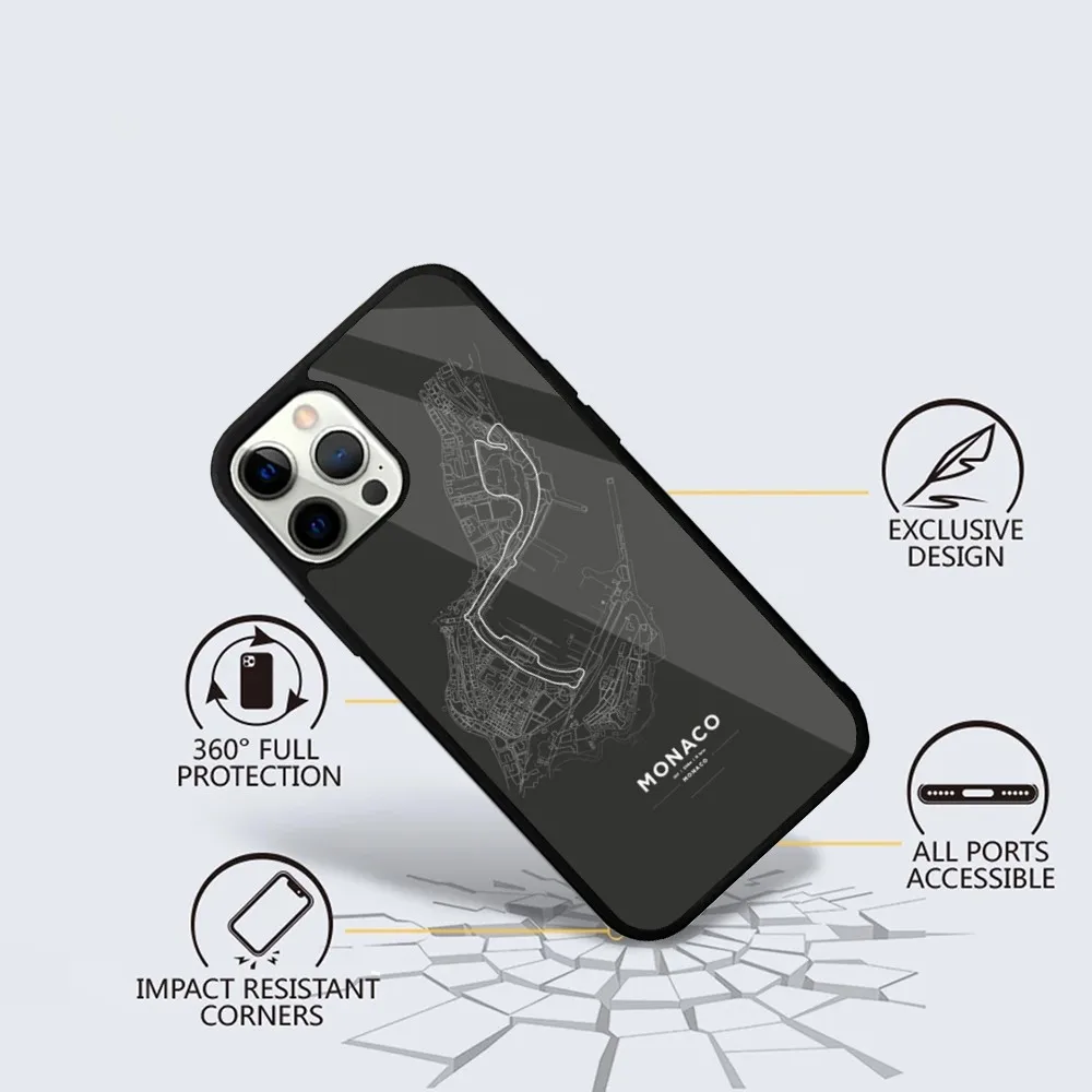 F1 Race Tracks Circuits 2024 Phone Case For iPhone 15,14,13,12,11,Plus,Pro,Max Mini Magsafe Magnetic Wireless Charging