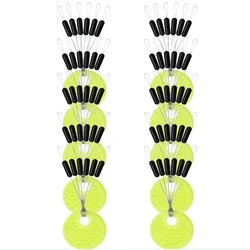 Tapón de silicona para sedal de pesca, 10 grupos (60 unidades), 0,4-8,0 #, flotador de frijol espacial, antihebra, Bobber flotador de pesca