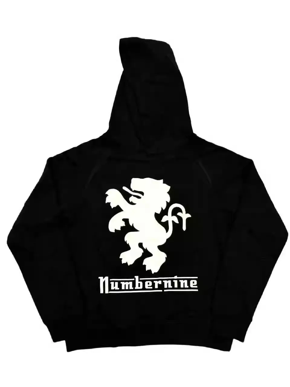 

Number Nine SS00 Lambretta Hoodie Retro Print Full Zipper Hooded Sweatirt Casual Loose Fit Long Sve Youth Faion