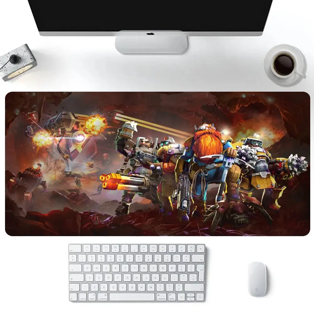 Mouse Pad Gamer Gaming Rubber Seamed Mouse Pad Accessories Desk Keyboard Popular multiplayer cooperative game Deep Rock Galactic